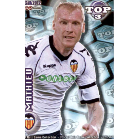 Mathieu Top Azul Mate Valencia 579 Las Fichas de la Liga 2012 Official Quiz Game Collection