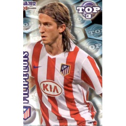 Filipe Luís Top Azul Mate Atlético Madrid 581 Las Fichas de la Liga 2012 Official Quiz Game Collection