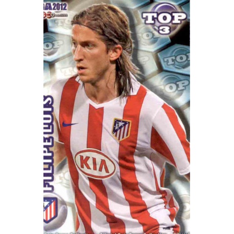 Filipe Luís Top Azul Mate Atlético Madrid 581 Las Fichas de la Liga 2012 Official Quiz Game Collection