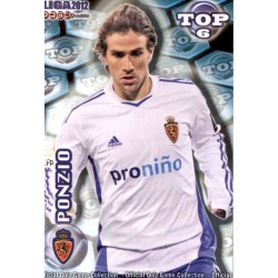 Ponzio Top Azul Mate Real Zaragoza 592 Las Fichas de la Liga 2012 Official Quiz Game Collection