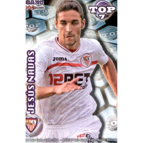 Jesús Navas Top Azul Mate Sevilla 598 Las Fichas de la Liga 2012 Official Quiz Game Collection