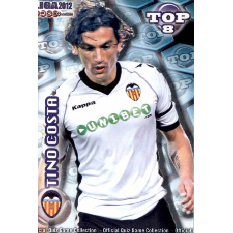 Tino Costa Top Azul Mate Valencia 606 Las Fichas de la Liga 2012 Official Quiz Game Collection