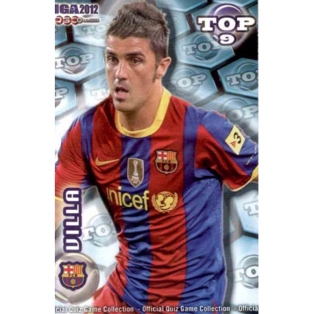 David Villa Top Azul Mate Barcelona 622 Las Fichas de la Liga 2012 Official Quiz Game Collection