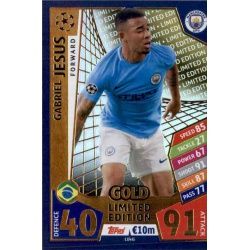 Gabriel Jesus Limited Edition Gold LE4G Match Attax Champions 2017-18