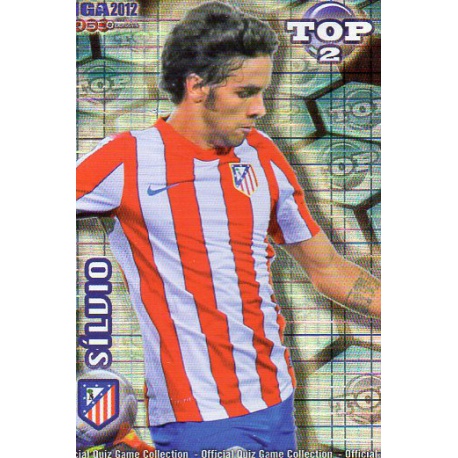 Sílvio Top Blue Square Atlético Madrid 554 Las Fichas de la Liga 2012 Official Quiz Game Collection