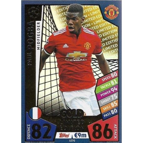 Paul Pogba Limited Edition Gold LE7G Match Attax Champions 2017-18