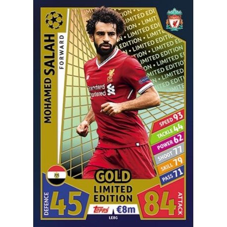 Mohamed Salah Limited Edition Gold LE8G Match Attax Champions 2017-18