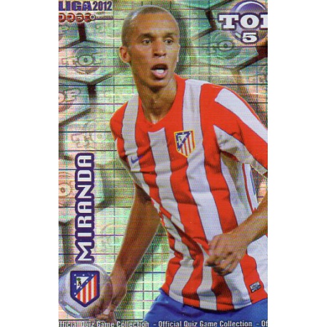 Miranda Top Blue Square Atlético Madrid 574 Las Fichas de la Liga 2012 Official Quiz Game Collection