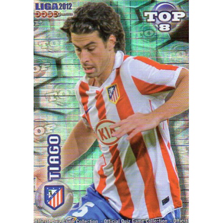 Tiago Top Blue Square Atlético Madrid 609 Las Fichas de la Liga 2012 Official Quiz Game Collection
