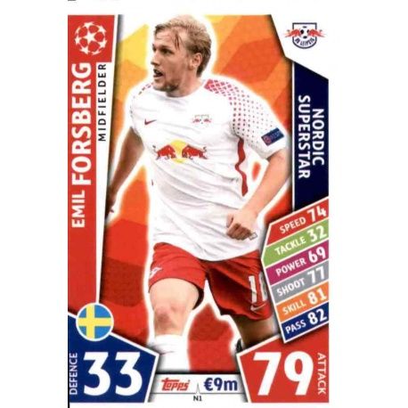 Emil Forsberg Nordic Edition N1 Match Attax Champions 2017-18