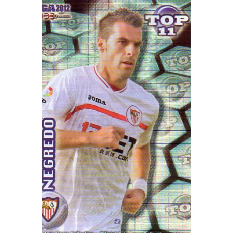Negredo Top Blue Square Sevilla 633 Las Fichas de la Liga 2012 Official Quiz Game Collection