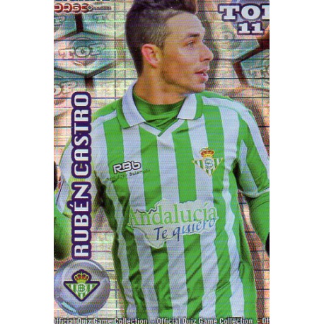 Rubén Castro Top Azul Cuadros Betis 638 Las Fichas de la Liga 2012 Official Quiz Game Collection