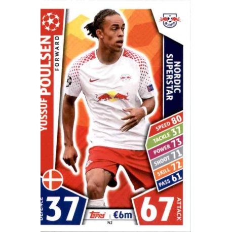 Yussuf Poulsen Nordic Edition N2 Match Attax Champions 2017-18