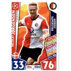 Nicolai Jørgensen Nordic Edition N6 Match Attax Champions 2017-18