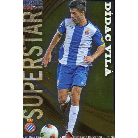 Dídac Vila Superstar Brillo Liso Espanyol 212 Las Fichas de la Liga 2012 Official Quiz Game Collection