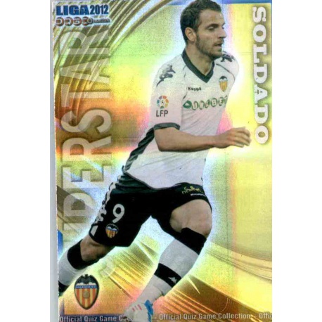 Soldado Superstar Horizontal Stripe Valencia 81 Las Fichas de la Liga 2012 Official Quiz Game Collection