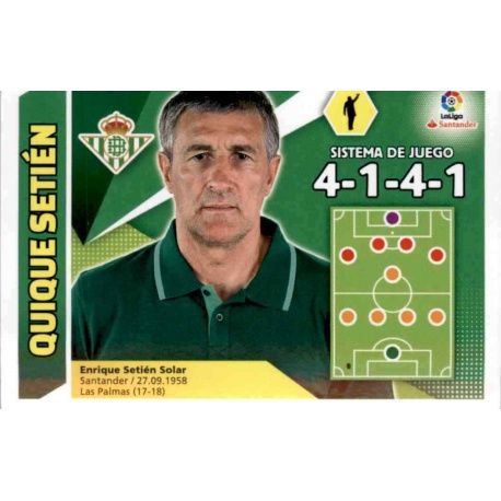 Quique Setién Betis 10 Ediciones Este 2017-18