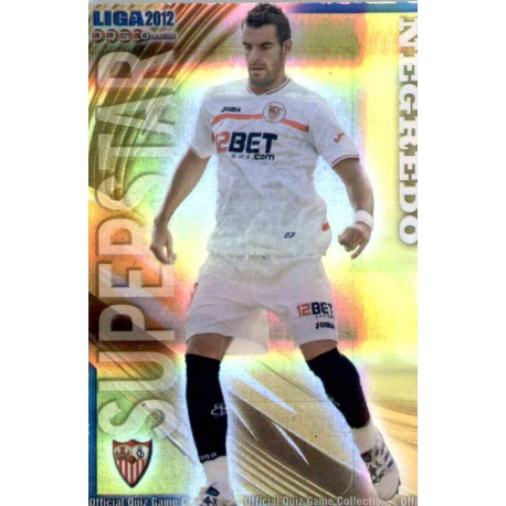 Negredo Superstar Horizontal Stripe Sevilla 135 Las Fichas de la Liga 2012 Official Quiz Game Collection