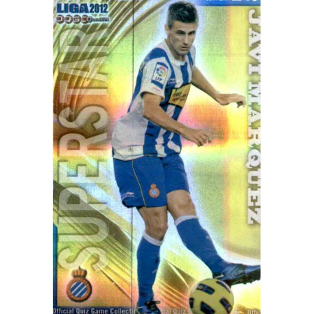 Javi Márquez Superstar Rayas Horizontales Espanyol 213 Las Fichas de la Liga 2012 Official Quiz Game Collection