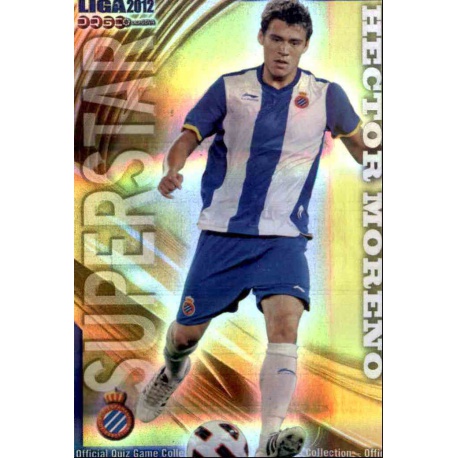 Héctor Moreno Superstar Horizontal Stripe Espanyol 216 Las Fichas de la Liga 2012 Official Quiz Game Collection