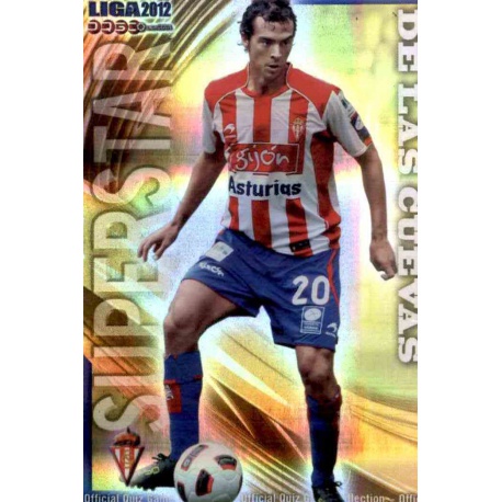 De las Cuevas Superstar Horizontal Stripe Sporting Gijón 268 Las Fichas de la Liga 2012 Official Quiz Game Collection