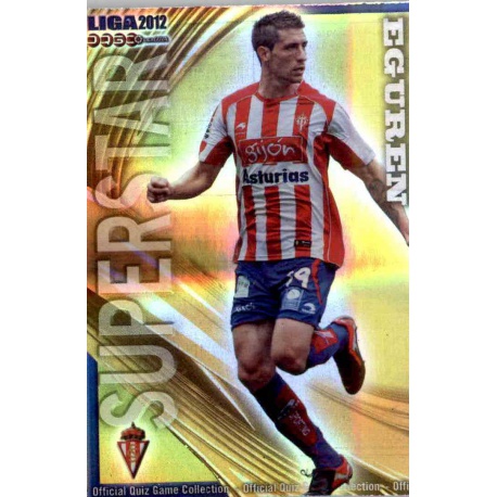 Eguren Superstar Horizontal Stripe Sporting Gijón 270 Las Fichas de la Liga 2012 Official Quiz Game Collection