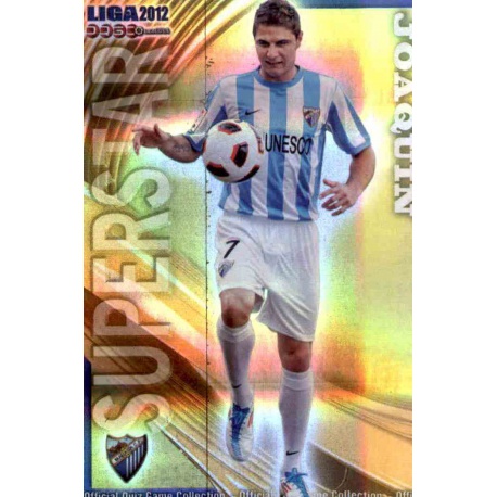Joaquín Superstar Horizontal Stripe Málaga 294 Las Fichas de la Liga 2012 Official Quiz Game Collection
