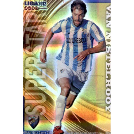 Van Nistelrooy Superstar Horizontal Stripe Málaga 297 Las Fichas de la Liga 2012 Official Quiz Game Collection