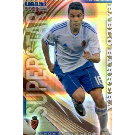 Pablo Barrera Superstar Horizontal Stripe Zaragoza 351 Las Fichas de la Liga 2012 Official Quiz Game Collection