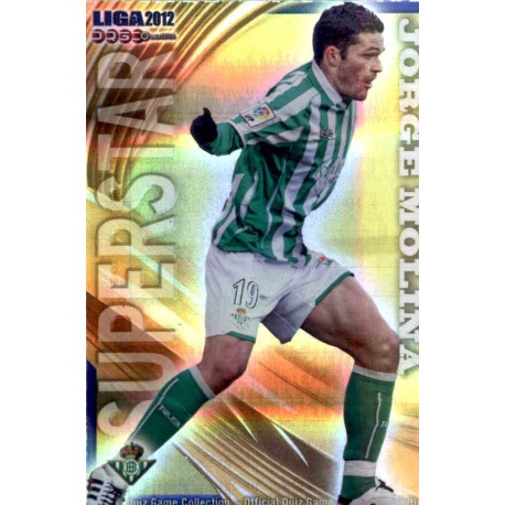 Jorge Molina Superstar Horizontal Stripe Betis 485 Las Fichas de la Liga 2012 Official Quiz Game Collection