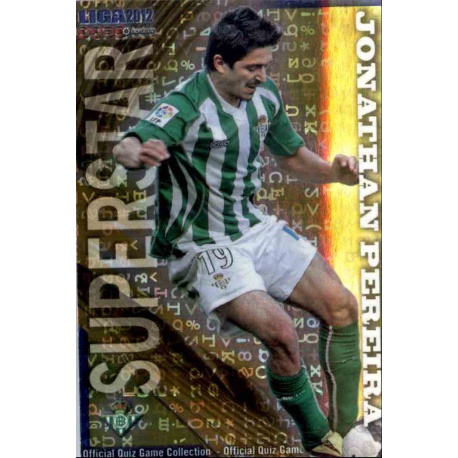 Jonathan Pereira Superstar Letters Betis 486 Las Fichas de la Liga 2012 Official Quiz Game Collection