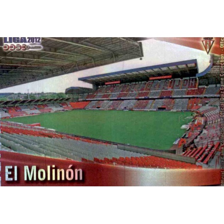 El Molinón Horizontal Stripe Sporting 245 Las Fichas de la Liga 2012 Official Quiz Game Collection
