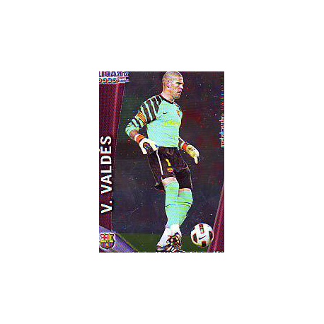 Víctor Valdés Metalcards Barcelona 2 Las Fichas de la Liga 2012 Official Quiz Game Collection