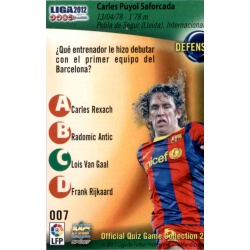 Puyol Error Barcelona 7 Las Fichas de la Liga 2012 Official Quiz Game Collection