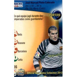 Pinto Error Barcelona 5 Las Fichas de la Liga 2012 Official Quiz Game Collection