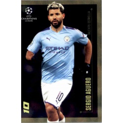 Sergio Aguero Manchester City Talento Estrella Topps Champions League Lionel Messi