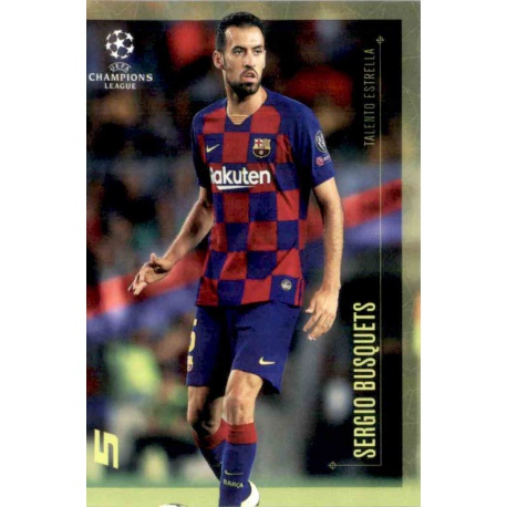 Sergio Busquets Barcelona Talento Estrella Topps Champions League Lionel Messi