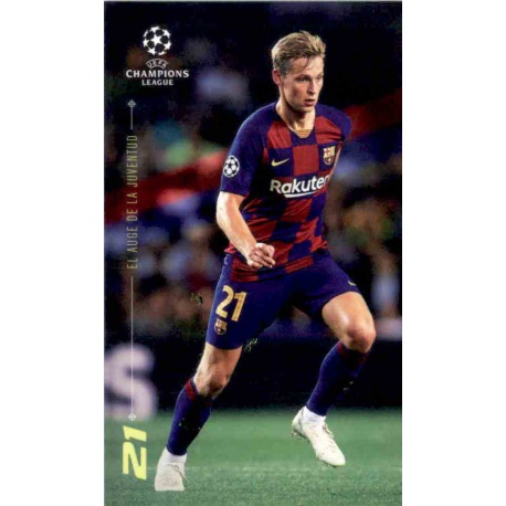 Frenkie de Jong Barcelona El Auge de La Juventud Topps Champions League Lionel Messi