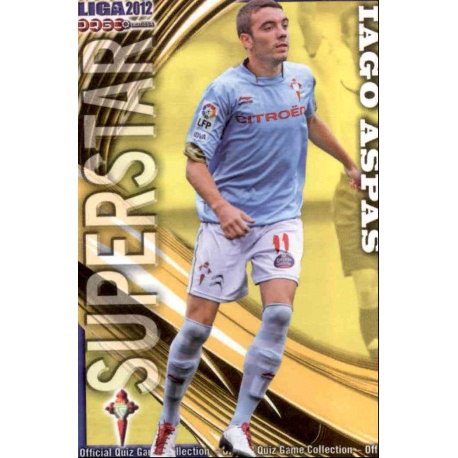 Iago Aspas Superstar Celta 836 Las Fichas de la Liga 2012 Platinum Official Quiz Game Collection
