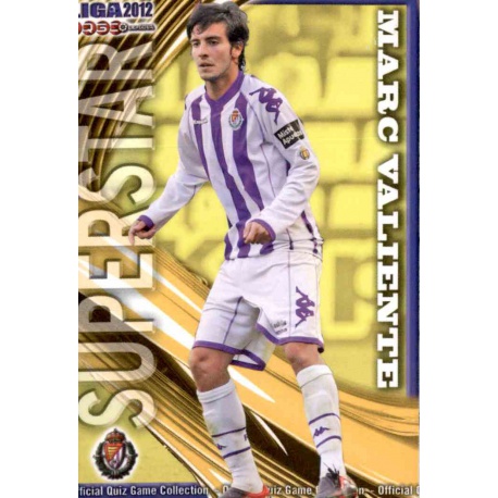 Marc Valiente Superstar Valladolid 857 Las Fichas de la Liga 2012 Platinum Official Quiz Game Collection
