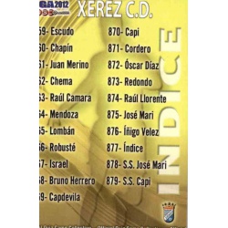 Índice Xerez 877 Las Fichas de la Liga 2012 Platinum Official Quiz Game Collection