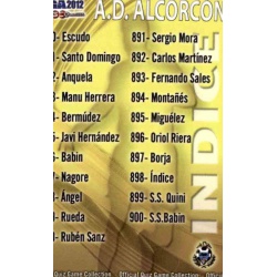 Índice Alcorcón 898 Las Fichas de la Liga 2012 Platinum Official Quiz Game Collection