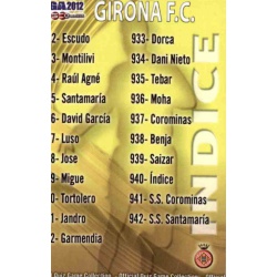 Índice Girona 940 Las Fichas de la Liga 2012 Platinum Official Quiz Game Collection