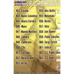 Índice Recreativo 961 Las Fichas de la Liga 2012 Platinum Official Quiz Game Collection
