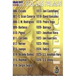 Índice Las Palmas 1024 Las Fichas de la Liga 2012 Platinum Official Quiz Game Collection