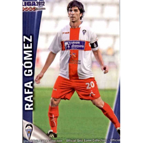 Rafa Gómez Alcoyano 1147 Las Fichas de la Liga 2012 Platinum Official Quiz Game Collection