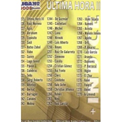 Índice UH III 1225 Las Fichas de la Liga 2012 Platinum Official Quiz Game Collection