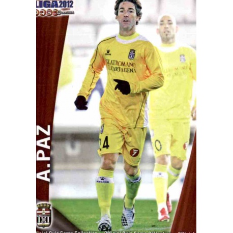 Abraham Paz Cartagena 1310 Las Fichas de la Liga 2012 Platinum Official Quiz Game Collection