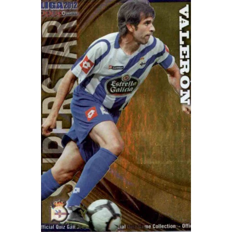 Valerón Superstar Brillo Liso Deportivo 731 Las Fichas de la Liga 2012 Platinum Official Quiz Game Collection