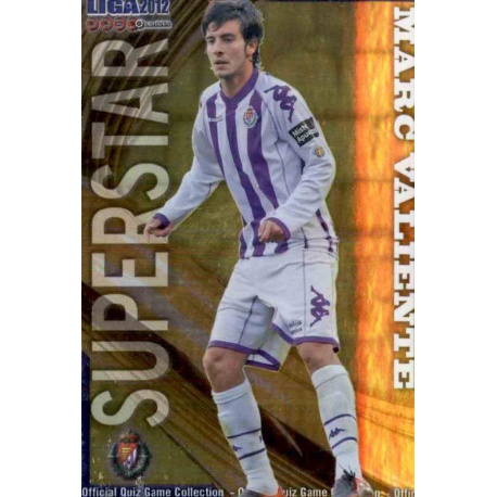 Marc Valiente Superstar Brillo Liso Valladolid 857 Las Fichas de la Liga 2012 Platinum Official Quiz Game Collection